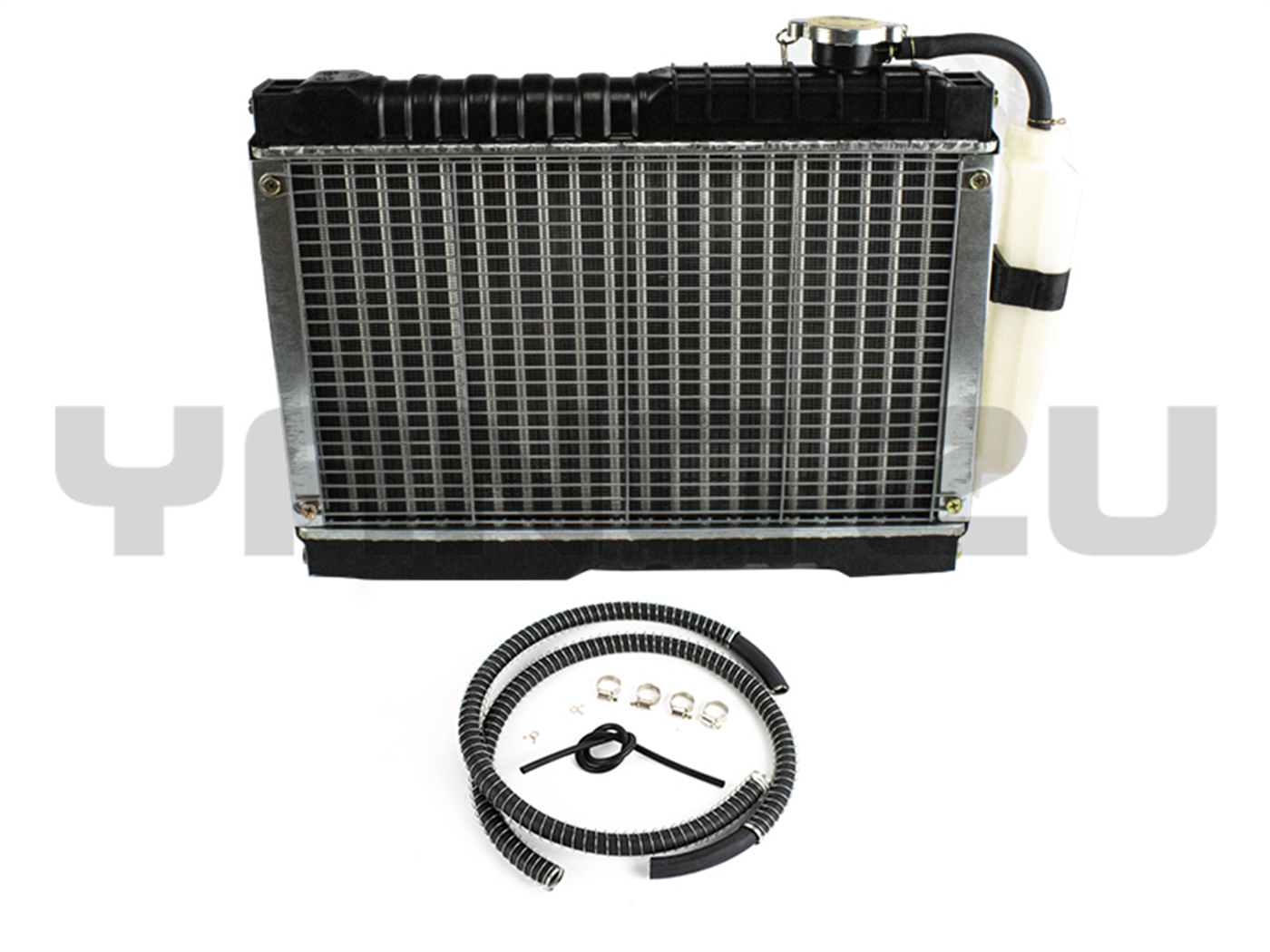 RADIADOR COMPLETO P/250CC (LARG. 43 CM ANCH.33CM GR 8CM ) MANG. DELGADA