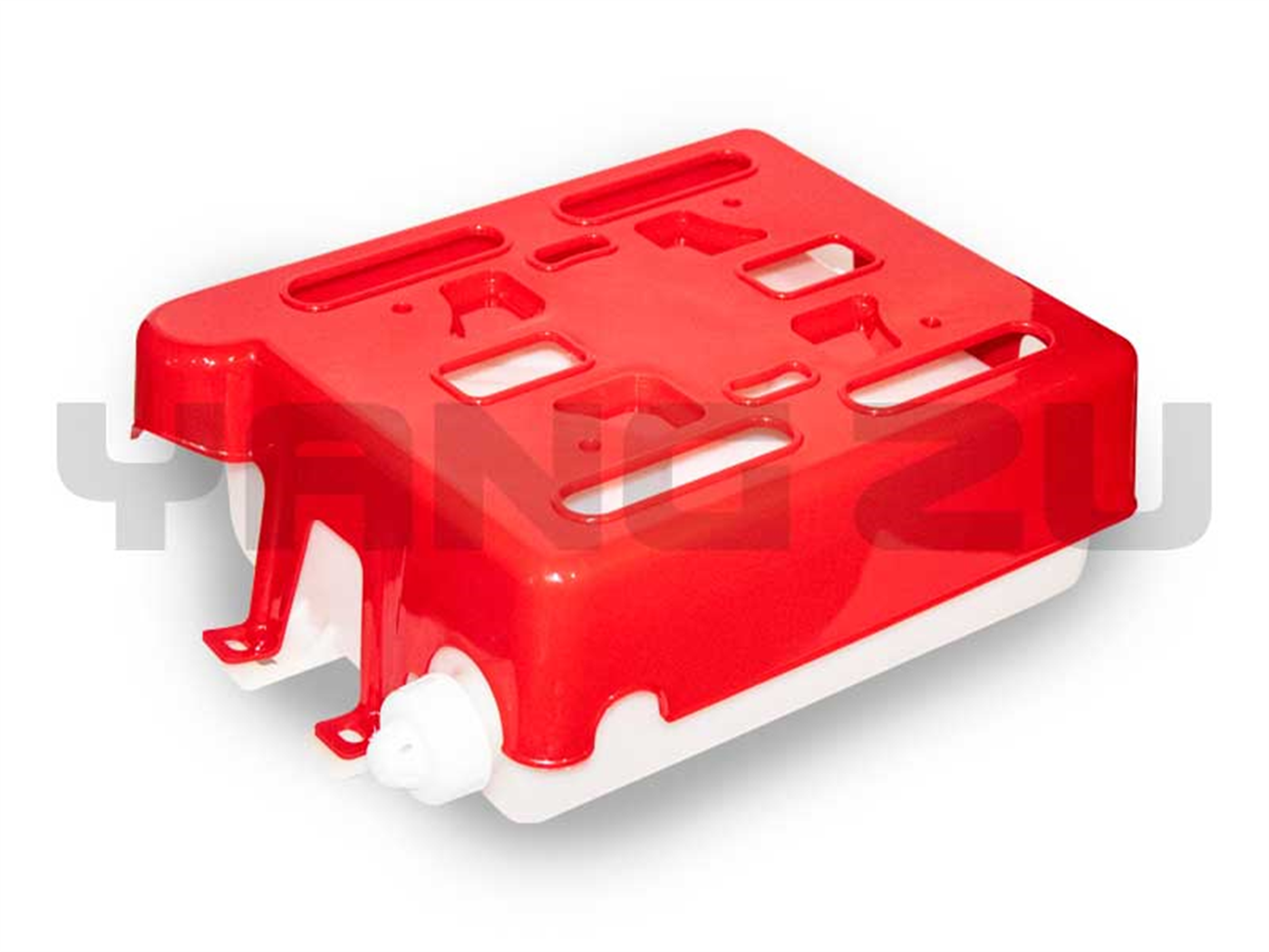 TANQUE RESERVA DE AGUA CARGUERO C/TAPA PLAST. ROJO