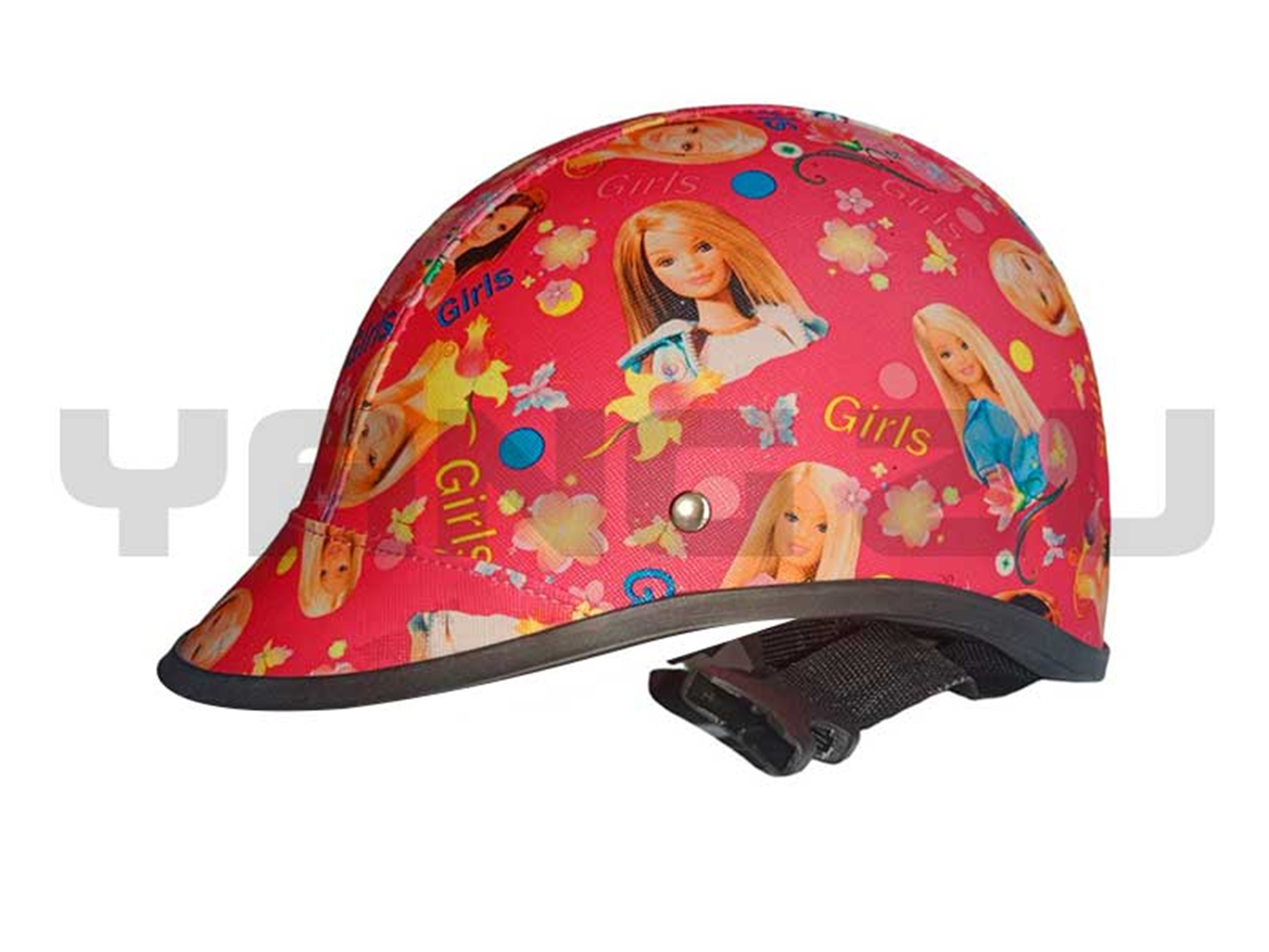 CASCO T-CHAVITO NIÑA BARBIE ROJO