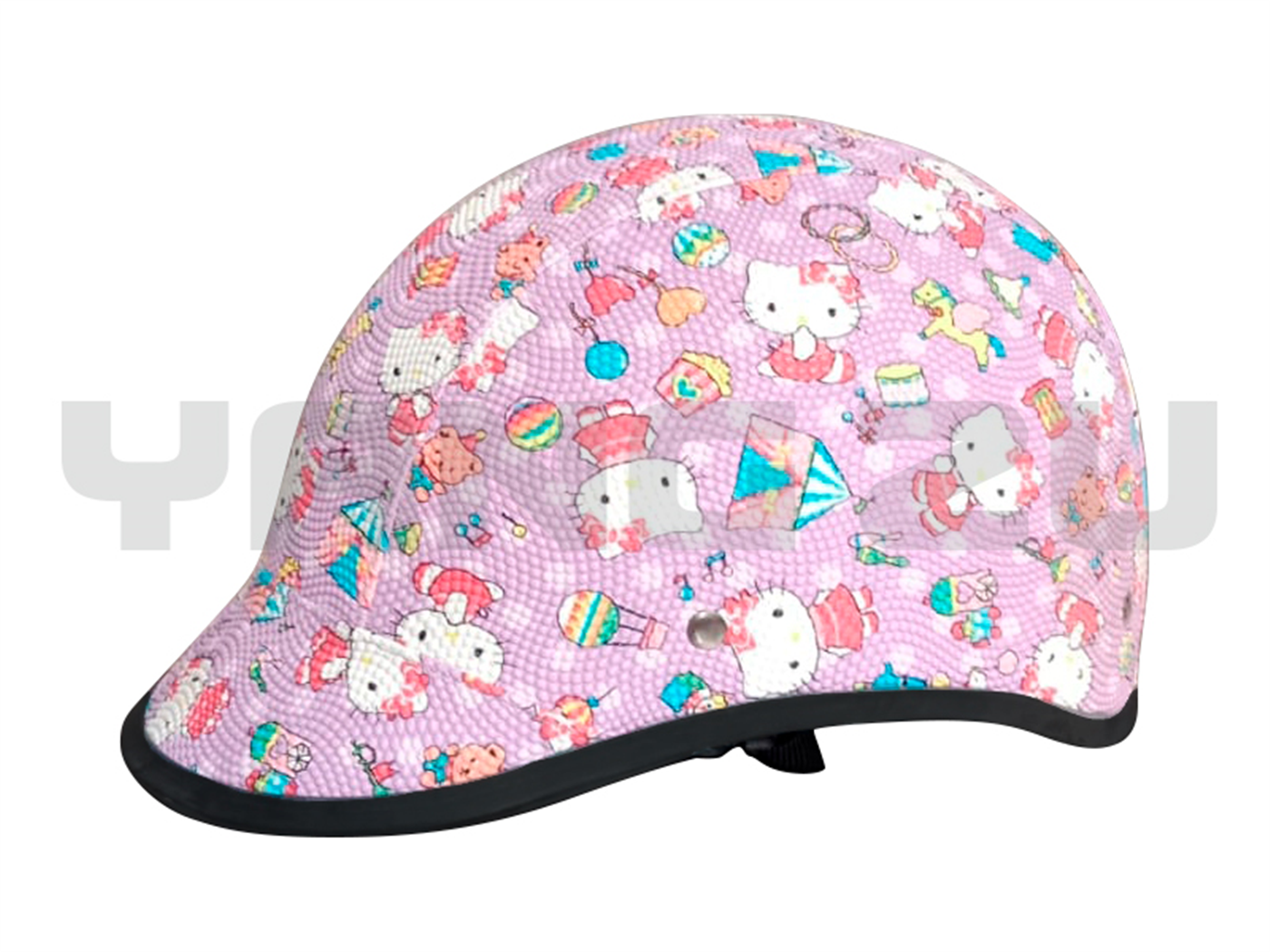 CASCO T-CHAVITO NIÑA HELLO KITTY MORADO