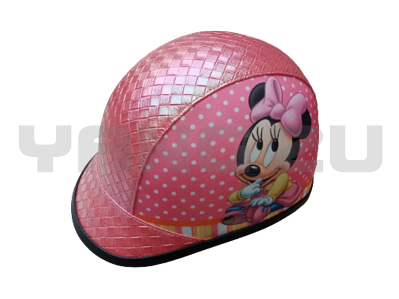 CASCO T-CHAVITO BEBE MINNIE ROSADO/FRANJA  BRILLANTE