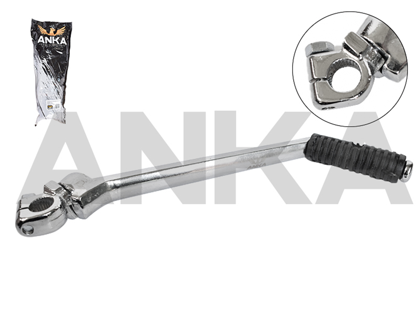 PEDAL ARRANQUE RECTO CGL125/150(15.5MM)CROMADO ANKA
